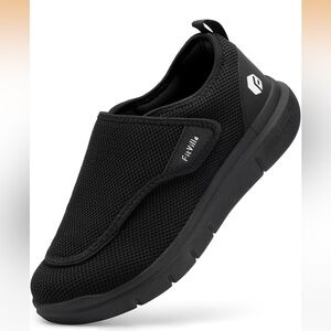 FitVille Diabetic Shoes Men X-Wide Slip-On Shoes  Adjustable 9 X-Wide/351